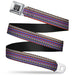 BD Wings Logo CLOSE-UP Full Color Black Silver Seatbelt Belt - Aztec15 Blues/Yellow/Orange/Gray Webbing Seatbelt Belts Buckle-Down   