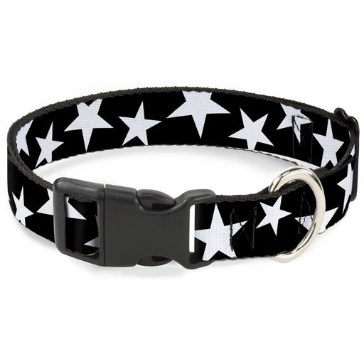 Plastic Clip Collar - Multi Stars Black/White/Black/White Outline Plastic Clip Collars Buckle-Down   
