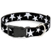 Plastic Clip Collar - Multi Stars Black/White/Black/White Outline Plastic Clip Collars Buckle-Down   
