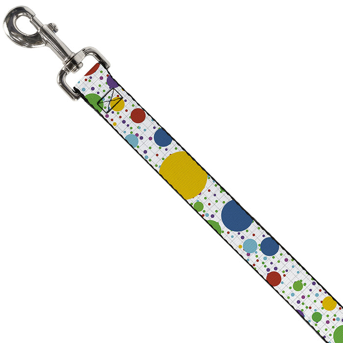 Dog Leash - Dots/Grid3 White/Gray/Multi Color Dog Leashes Buckle-Down   