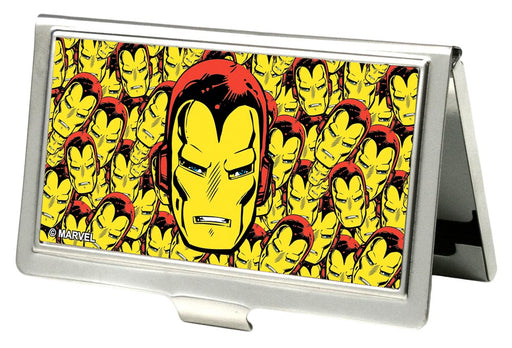 MARVEL COMICS Business Card Holder - SMALL - Iron Man Face CLOSE-UP Stacked FCG Business Card Holders Marvel Comics   