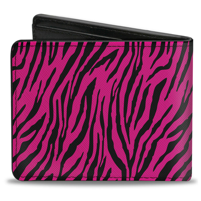 Bi-Fold Wallet - Zebra 2 Fuchsia Pink Bi-Fold Wallets Buckle-Down   