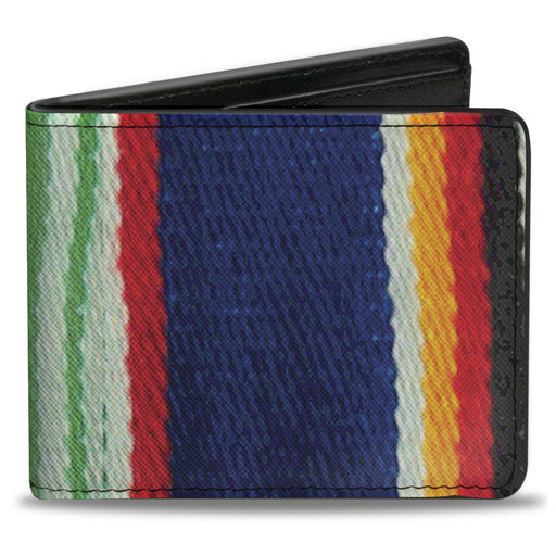 Bi-Fold Wallet - Zarape2 Vertical Multi Color Stripe Bi-Fold Wallets Buckle-Down   