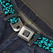 BD Wings Logo CLOSE-UP Full Color Black Silver Seatbelt Belt - Eighties 1 Blue/Black Webbing Seatbelt Belts Buckle-Down   