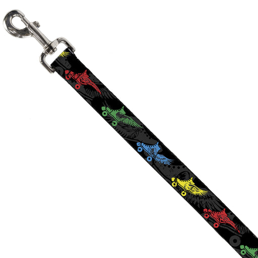 Dog Leash - Roller Skates Black/Gray/Multi Color Dog Leashes Buckle-Down   