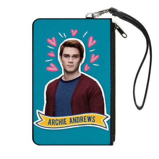 Canvas Zipper Wallet - SMALL - Riverdale ARCHIE ANDREWS Pose Hearts Doodle Blue White Pinks Canvas Zipper Wallets Riverdale   