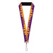 Lanyard - 1.0" - Los Angeles Solid Skyline Gold Purple Lanyards Buckle-Down   