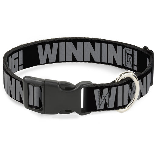 Plastic Clip Collar - WINNING! Black/Gray Plastic Clip Collars Buckle-Down   