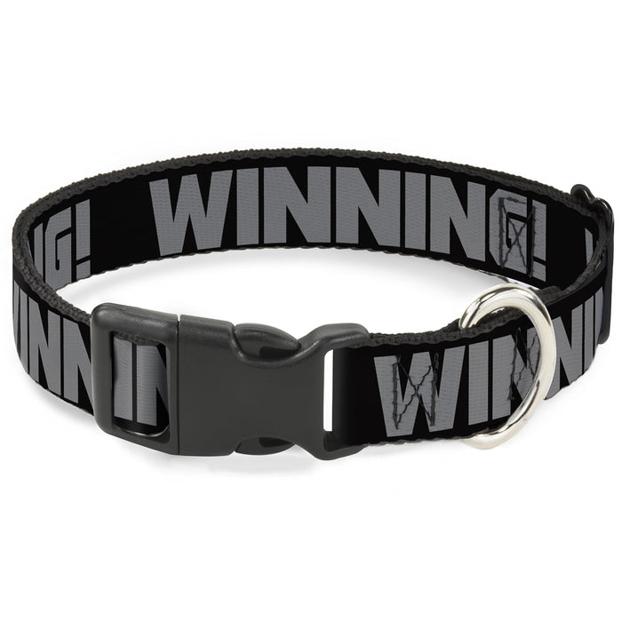 Plastic Clip Collar - WINNING! Black/Gray Plastic Clip Collars Buckle-Down   