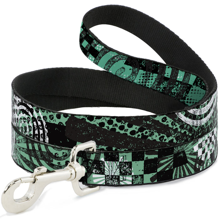 Dog Leash - Grunge Chaos Green Dog Leashes Buckle-Down   