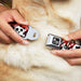 Dog Bone Seatbelt Buckle Collar - Girlie Skull Black/White w/Red Paint Drips Seatbelt Buckle Collars Buckle-Down   