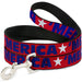 Dog Leash - 'MERICA/Star Red/Blue/White Dog Leashes Buckle-Down   
