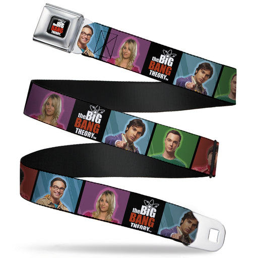 THE BIG BANG THEORY Full Color Black White Red Seatbelt Belt - BBT Character Blocks w/Logo Webbing Seatbelt Belts The Big Bang Theory   