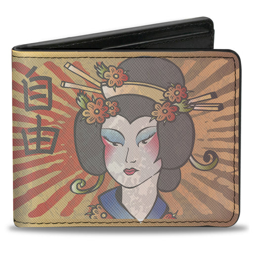 Bi-Fold Wallet - Geisha Distressed Repeat Bi-Fold Wallets Buckle-Down   
