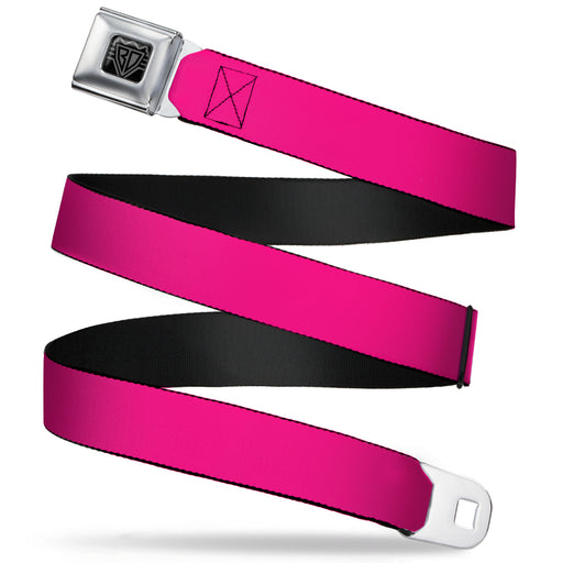 BD Wings Logo CLOSE-UP Full Color Black Silver Seatbelt Belt - Hot Pink PMS 219 Webbing Seatbelt Belts Buckle-Down   