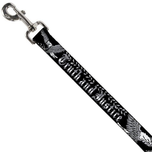 Dog Leash - Truth and Justice Black/White Dog Leashes Buckle-Down   