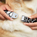 Dog Bone Seatbelt Buckle Collar - Chevron2 White/Black Seatbelt Buckle Collars Buckle-Down   