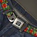 BD Wings Logo CLOSE-UP Full Color Black Silver Seatbelt Belt - Christmas Nutcracker/Polka Dots Greens/Gold/Red Webbing Seatbelt Belts Buckle-Down   