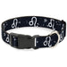 Plastic Clip Collar - Zodiac Leo Symbol/Constellations Black/White Plastic Clip Collars Buckle-Down   