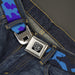 BD Wings Logo CLOSE-UP Full Color Black Silver Seatbelt Belt - Camo Blue Webbing Seatbelt Belts Buckle-Down   