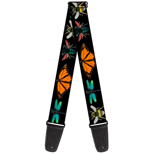 Guitar Strap - Insects CLOSE-UP Black Guitar Straps Buckle-Down   