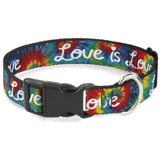 Plastic Clip Collar - LOVE IS LOVE BD Tie Dye/White Plastic Clip Collars Buckle-Down   