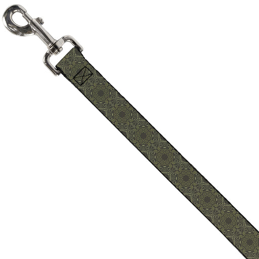 Dog Leash - Tapestry Charcoal/Olive Dog Leashes Buckle-Down   