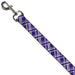 Dog Leash - Plaid X3 Purple/Gray/White Dog Leashes Buckle-Down   