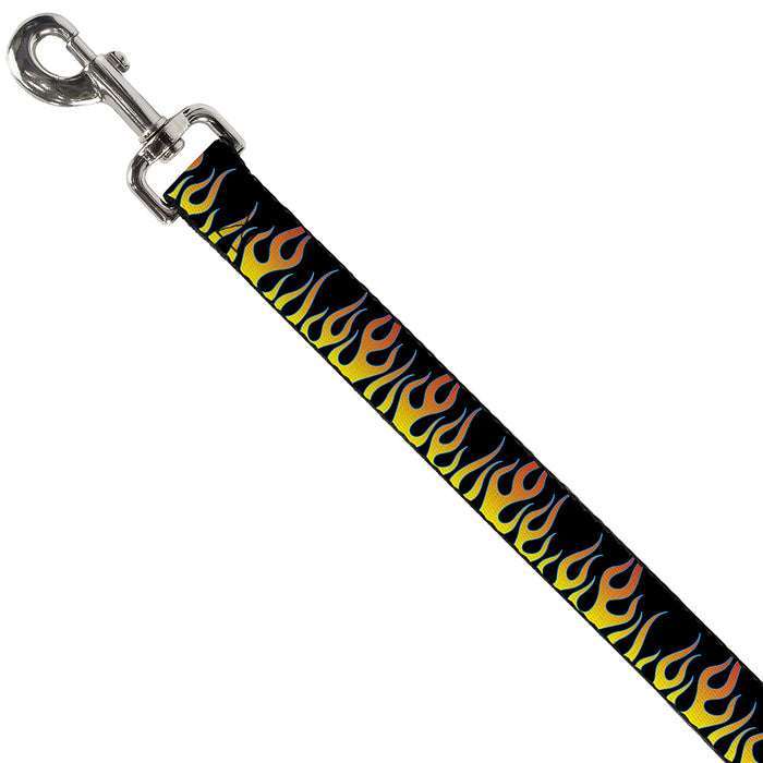 Dog Leash - Flames Black/Yellow/Orange Dog Leashes Buckle-Down   