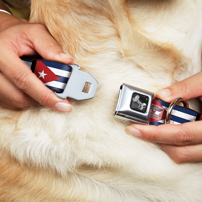 Dog Bone Seatbelt Buckle Collar - Cuba Flags Seatbelt Buckle Collars Buckle-Down   