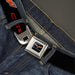 C6 Full Color Seatbelt Belt - C6 Logo/CORVETTE Black/Red Webbing Seatbelt Belts GM General Motors   