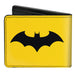 Bi-Fold Wallet - Batman Tech Action Pose + Bat Logo Yellow Black White Bi-Fold Wallets DC Comics   