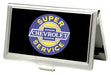 Business Card Holder - SMALL - CHEVROLET SUPER SERVICE Logo FCG Black Blue Yellow White Business Card Holders GM General Motors   