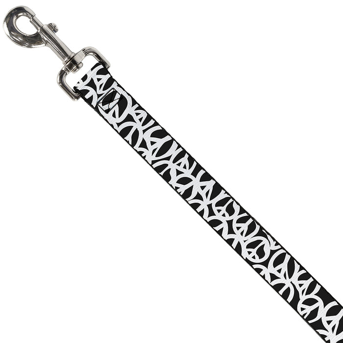 Dog Leash - Peace Black/White Dog Leashes Buckle-Down   