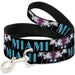 Dog Leash - MIAMI/Palm Trees Black/White/Pink//Teal Dog Leashes Buckle-Down   