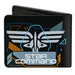 Bi-Fold Wallet - Lightyear STAR COMMAND Wings Text Logo2 Black Blues Orange Bi-Fold Wallets Disney   