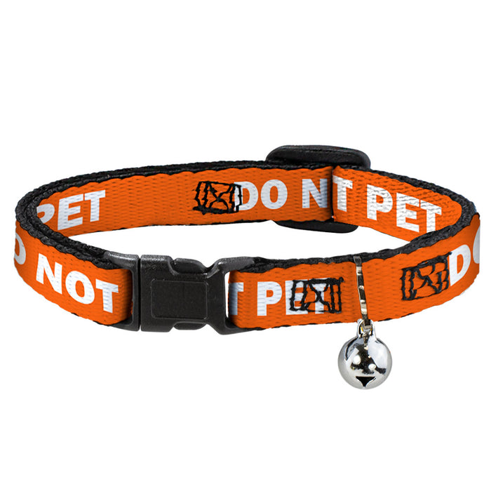 Cat Collar Breakaway - Pet Quote DO NOT PET Orange White Breakaway Cat Collars Buckle-Down   