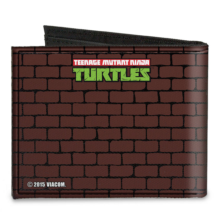 Canvas Bi-Fold Wallet - Rocksteady & Bebop Pose + TMNT Logo Bricks Canvas Bi-Fold Wallets Nickelodeon   