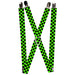 Suspenders - 1.0" - Checker Black Neon Green Suspenders Buckle-Down   