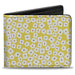 Bi-Fold Wallet - Ditsy Floral Yellow White Brown Bi-Fold Wallets Buckle-Down   