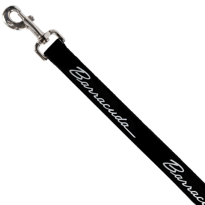 Dog Leash - BARRACUDA Script Logo Black/Silver Dog Leashes Dodge   