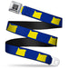 BD Wings Logo CLOSE-UP Full Color Black Silver Seatbelt Belt - Oregon State Silhouette Blue/Yellow Webbing Seatbelt Belts Buckle-Down   