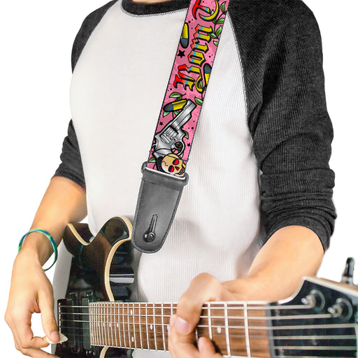 Guitar Strap - Born to Raise Hell Pink Guitar Straps Buckle-Down   