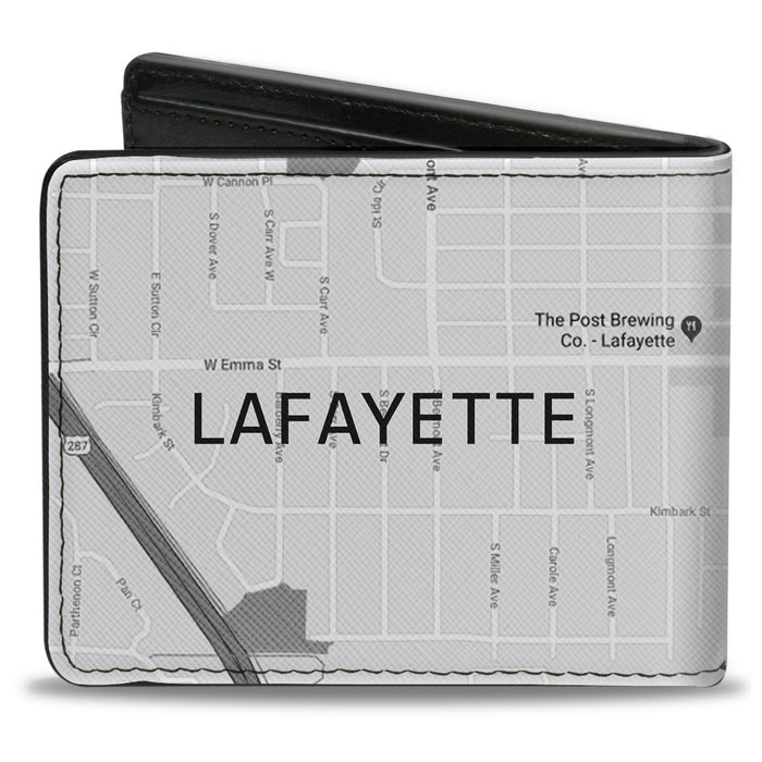 Bi-Fold Wallet - Colorado Lafayette Street Map Bi-Fold Wallets Buckle-Down   