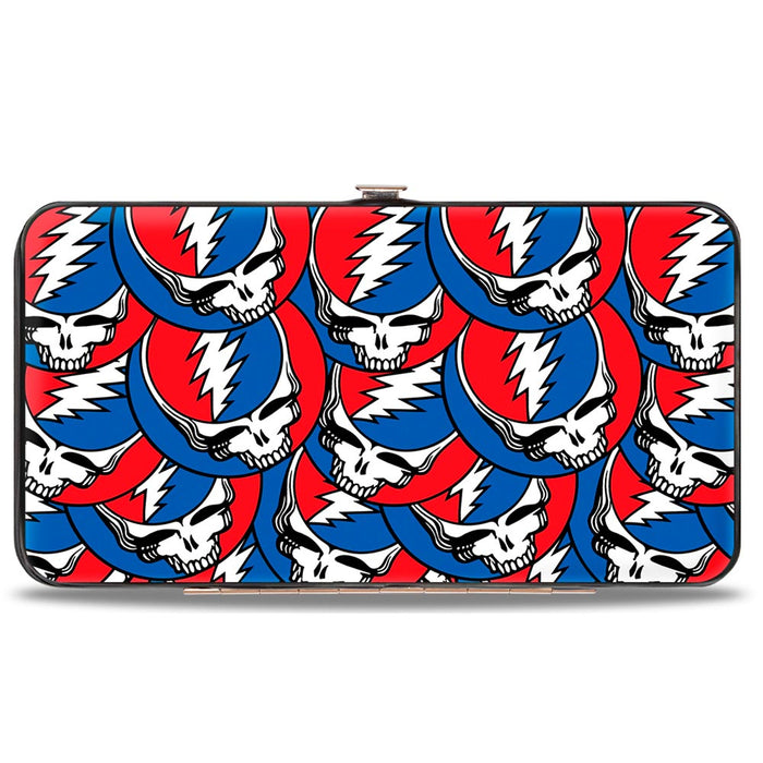 Hinged Wallet - Steal Your Face Stacked Red White Blue Hinged Wallets Grateful Dead   