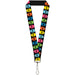 Lanyard - 1.0" - Skulls Black Multi Color Lanyards Buckle-Down   