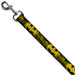 Dog Leash - Batman Shield CLOSE-UP Sketch Black/Yellow Dog Leashes DC Comics   