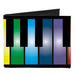 Canvas Bi-Fold Wallet - Piano Keys Rainbow Canvas Bi-Fold Wallets Buckle-Down   