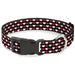 Plastic Clip Collar - Mini Hearts Black/Red/White Plastic Clip Collars Buckle-Down   