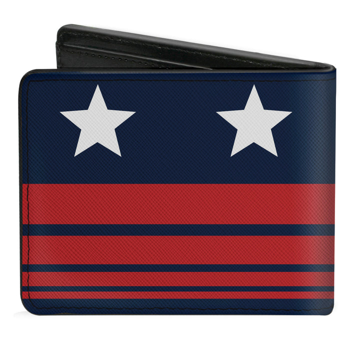Bi-Fold Wallet - Americana Stars & Stripes4 Blue White Red Bi-Fold Wallets Buckle-Down   